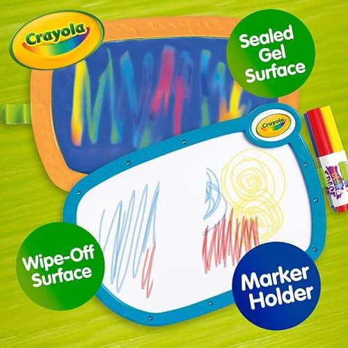 Crayola 2-in-1 Doodle Board for Toddlers, Squishy & Erasable Drawing Tablet, Educational Toddler Toy, Travel Activity, Sketching Pad, Gift for Kids thumbnail 4