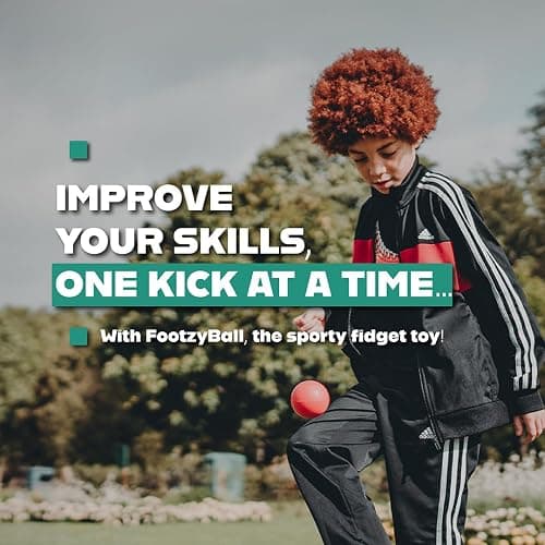 Blue Orange FootzyBall Free-Style Retractable Kickball - Kid or Adult Indoor and Outdoor All Season Active Play Workout Skill Toy. Recommended for Ages 7 & Up. thumbnail 3