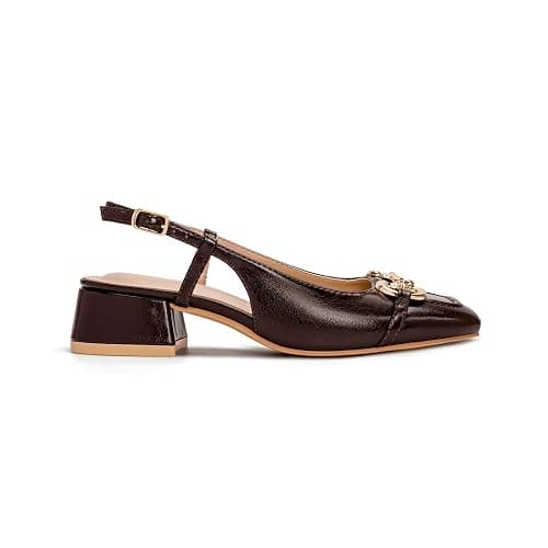 Slingback Mary Jane Heels for Women Low Block Heel Closed Square Toe Pump Shoes Heels Classic Daily Office Dressy Shoes thumbnail 4
