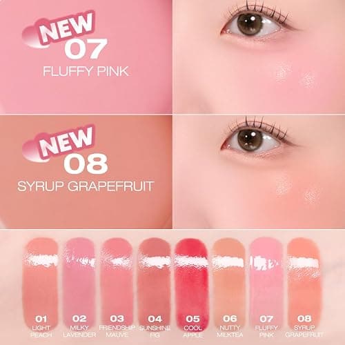 PERIPERA SYRUPY TOK CHEEK 5 Colors, Liquid Blush, Dewy Finish and Hydrates All day, Soft Velvet Texture Face Cheek Tint (01 LIGHT PEACH, One Size) thumbnail 7