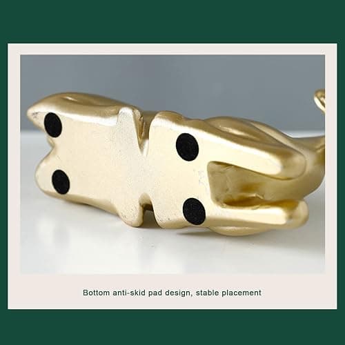 BULINGNA 2Pcs Christmas Reindeer Figurines, Resin Elk Sculpture Miniature Figurine Xmas Deer Statue Artificial Animal Crafts Home Decoration Ornament (Solid Gold) thumbnail 7
