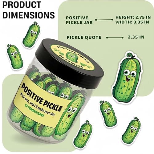 60 Positive Pickle Cards Jar, Stocking Stuffers, Xmas Christmas White Elephant Gifts For Teenage, Women, Adults, Mom, Teachers, Sisters, Friends, Teen Girl Gifts Trendy Stuff thumbnail 8