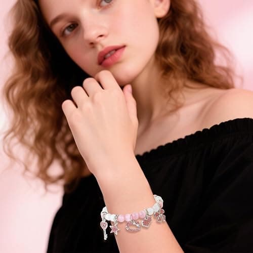 ZEYOUZY 4Pcs Kawaii Kitty Friendship Bracelets Cute Pink Crystal Bead Bracelets Birthday Christmas Jewelry Gifts for Gir Women Girlfriend Best Friend Sister Daughter Granddaughter (4pcs-mao-1) thumbnail 8