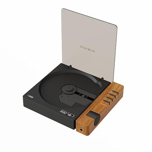 syitren R300 CD Player Portable Bluetooth Desktop Retro CD Players for Home,Without Speakers, Rechargeble Battery Small Compact Vintage CD Player,SPDIF Out,Brown - Image 1