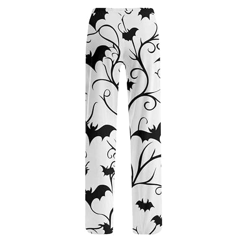 Halloween Pajamas Pumpkin Ghost Skeleton Drawstring Cozy Comfortable Skull Spooky Orange Pj Pants Halloween Outfits thumbnail 3