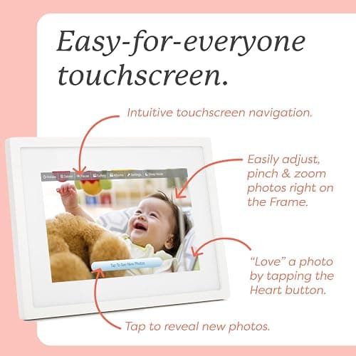 Skylight Digital Picture Frame - WiFi Enabled with Load from Phone Capability, Touch Screen Digital Photo Frame Display - Customizable Gift for Friends and Family - 10 Inch White thumbnail 7