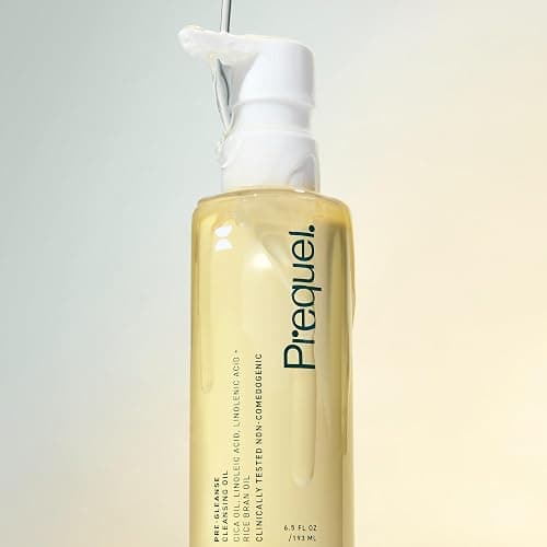 Prequel Skin Cleansing Oil - Face Makeup Remover Double Cleanser With Cica | Cleansing Oil Face Makeup Remover With Cica And Rice Bran Oil, Double Cleansing Oil Cleanser, Non Comedogenic Gentle Formula thumbnail 4