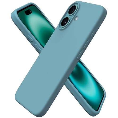 ORNARTO Compatible with iPhone 16 Case 6.1", Slim Liquid Silicone 3 Layers Full Covered Soft Gel Rubber Shockproof Phone Case, Protective Cover with Anti-Scratch Microfiber Lining-Cactus - Image 1