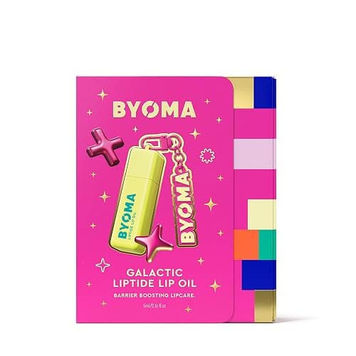 BYOMA Galactic Liptide Lip Oil (5ml) – Non-Sticky Gloss with Peptides & Avocado Oil - Softens, Plumps, Hydrates, Vegan - Includes Exclusive Liptide Keychain thumbnail 2