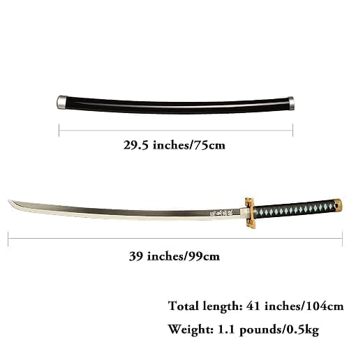 SV Anime Demon Slayer Sword Katana 41 Inch Decorative Collectible Gift Cosplay Sword，Various Styles Available thumbnail 2