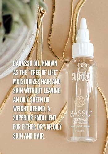 Surface Hair - Bassu Hydrating Oil - Hair Oil with Flax Seed, and Aloe Vera, Moisturize and Hydrate Repair Damaged Hair, Color Safe, 2 Fl Oz thumbnail 3