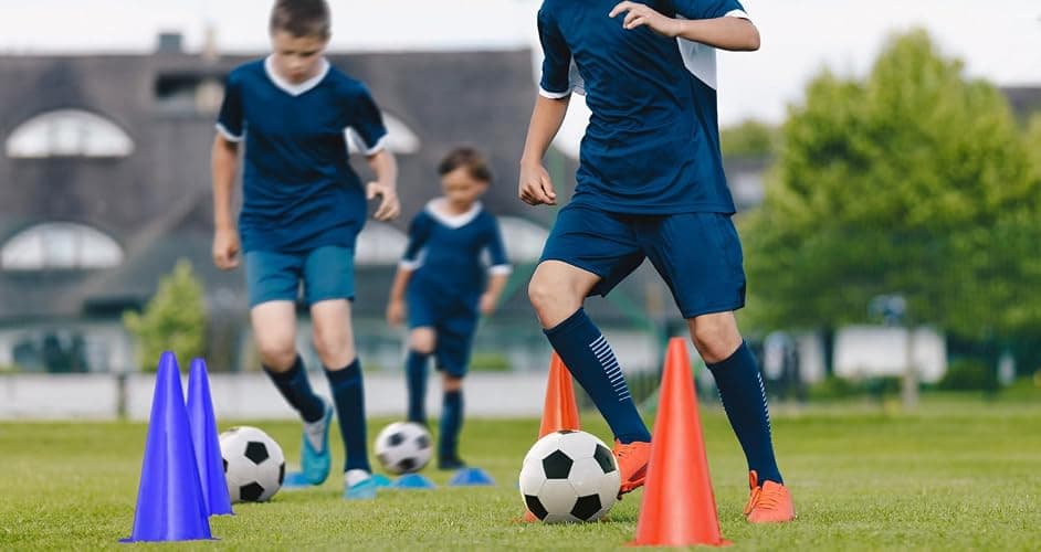 PXZBLG 12/24/50pcs Soccer Cones, 7" Plastic Traffic Cones | for Sports Training, Football, Soccer, Basketball, Coaching, Practice thumbnail 7