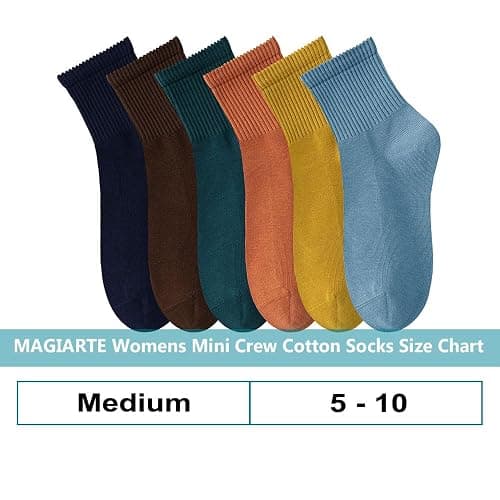 MAGIARTE Womens Mini Crew Ankle Socks Athletic Casual Cotton Socks for Women thumbnail 6