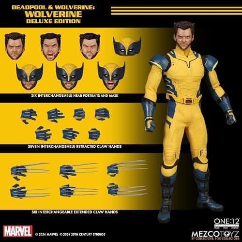 Mezco Toyz One:12 Collective Deadpool & Wolverine: Wolverine (Deluxe Edition) 1/12 Scale Collectible Figure thumbnail 7
