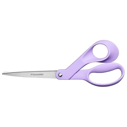 Fiskars Ultra Lilac Scissors, Explore Design Collection, High-Grade Stainless Steel Blades and Ergonomic Handles for Arts and Crafts thumbnail 2