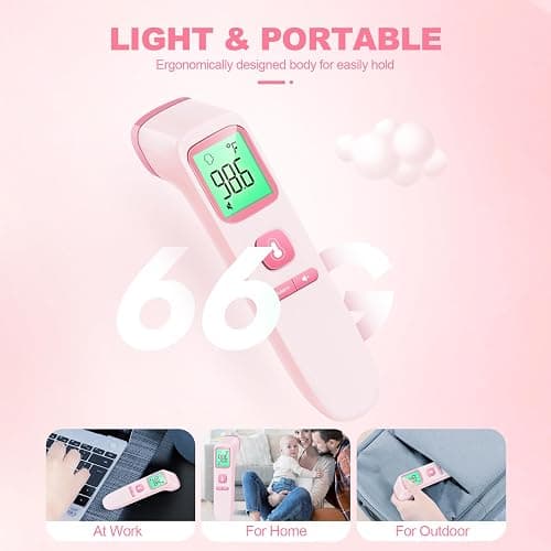 No-Touch Thermometer for Adults and Kids, Digital Accurate Baby Thermometer with Fever Alarm, 1 Second Fast Result, Easy to use, 2 in 1 Mode thumbnail 7