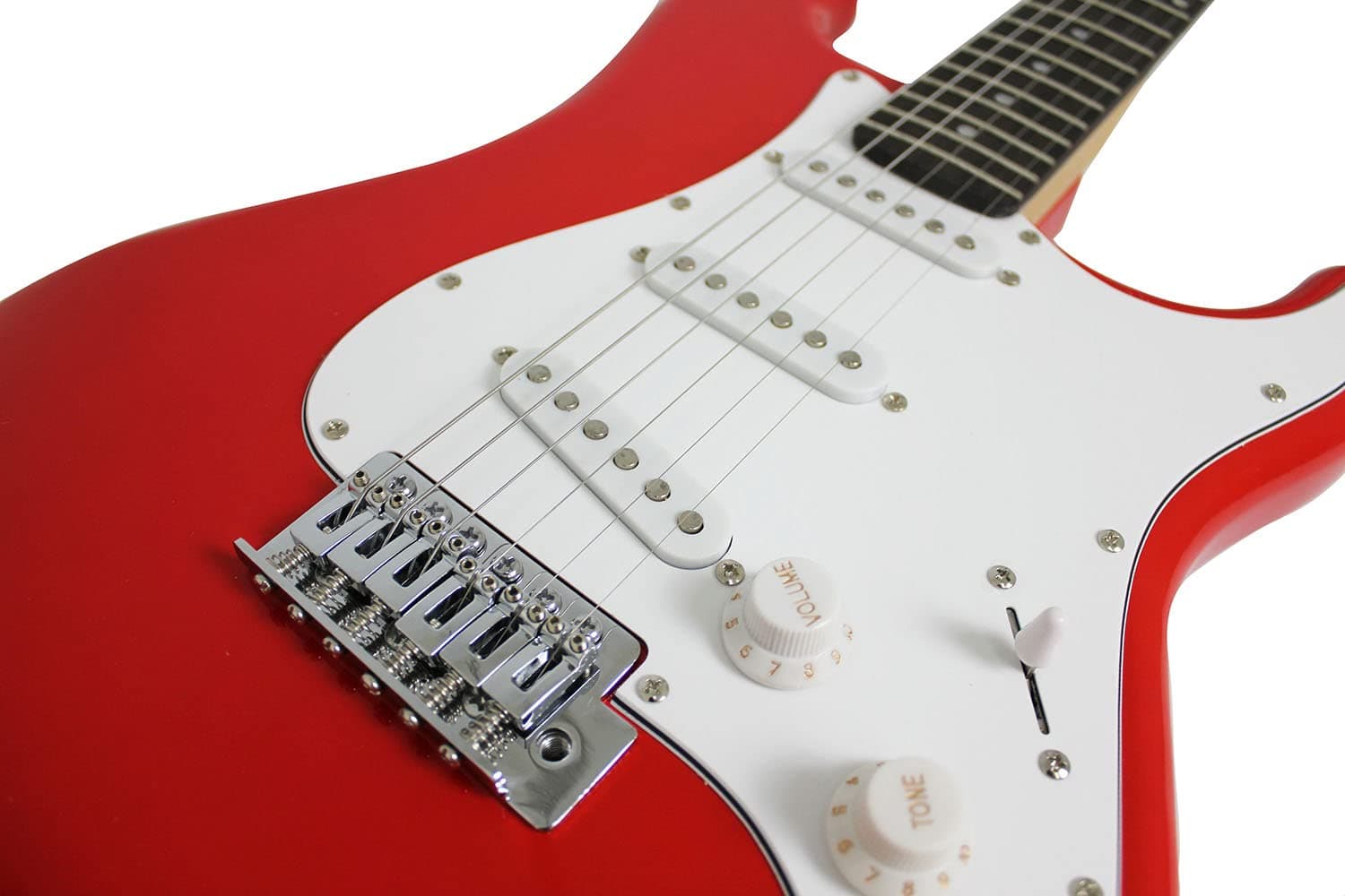 Guitarra Elétrica Queen's ST Vermelha – Inclui Kit com Palhetas, Cabo P10 c/adaptador P10/P2 e Chaves Allen thumbnail 3