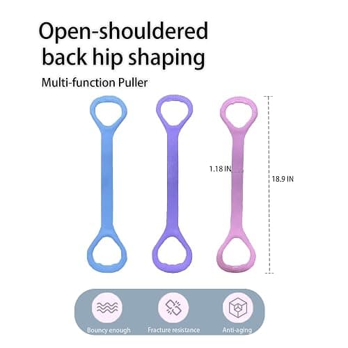 Nzwnxdtq Figure 8 Resistance Band with Handles, Elastic Bands for Working Out,Arm,Back,Shoulder Training Elastic Ropes,Exercise Equipment for Yoga, Pilates,Physical Therapy Stretching thumbnail 8