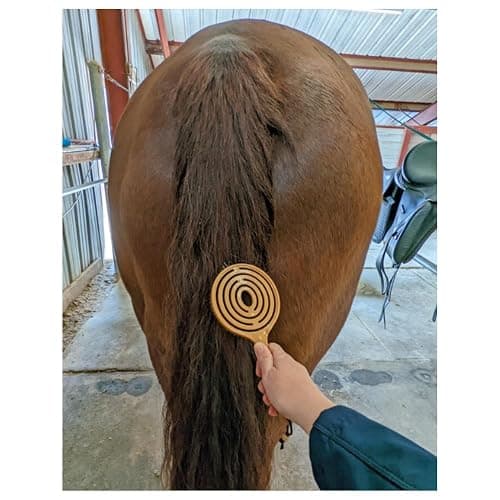 Epona Tigers Tongue Horse Groomer & The Queens Brush Set - Grooming Scrubber Sponge & Hair Brush for Removing Dirt & Dander on Horse's Mane & Tail - For Equestrians and Horse Owners, with E-Book thumbnail 4