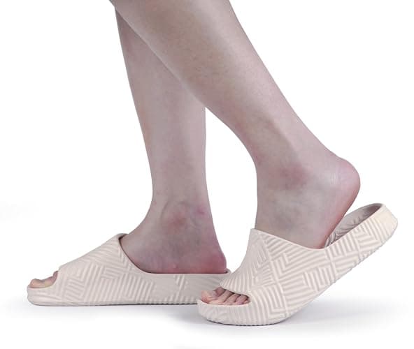 Weweya Slippers for Women and Men - Bathroom Shower Shoes - Non Slip House Slides - Lightweight Beach Sandals thumbnail 6