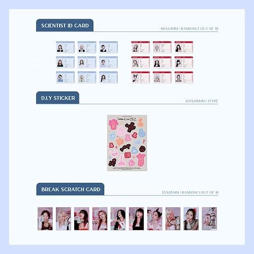 TWICE - The 3rd Album [Formula of Love: O+T=<3] (STUDY ABOUT LOVE Ver.) Photobook + CD-R + Index Photo Paper + Scientist Cards + D.I.Y Sticker + Break Scratch Card + Photocards thumbnail 5
