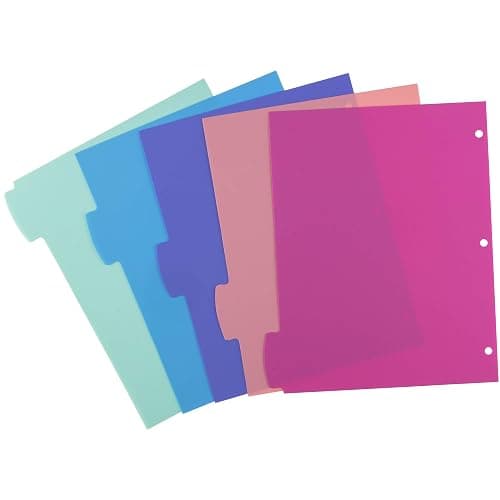 Write & Erase Durable Plastic Dividers, 8-1/2" x 11", 5 Tab thumbnail 5
