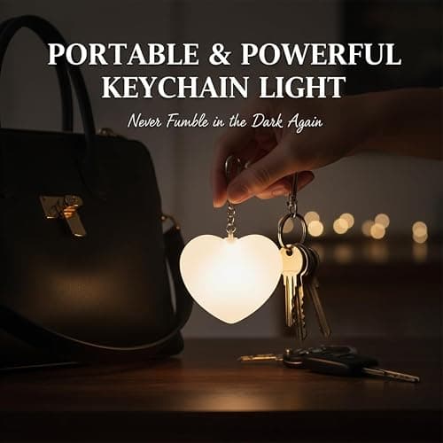 2026 New Love Wallet Tote Bag Touch Sensing Light, Purse Light for Women, LED Automatic Glow Lights, Heart Bag Lamp with Motion Sensor, Rechargeable Mini Flashlight for Handbags & Gifts (A-White) thumbnail 2