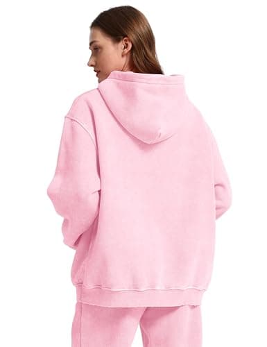 FAIABLE Womens Oversized Acid Wash Hoodie Unisex Heavyweight Cotton Hoodies Fleece Vintage Washed Sweatshirt Women Men thumbnail 3