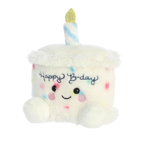 Aurora® Adorable Palm Pals™ Happy B'Day Cake Stuffed Animal - Fun Collectible Plush for Kids and Adult Collectors - Perfect for Decorating Rooms and Birthday Gifts - White 5.5 Inches thumbnail 7