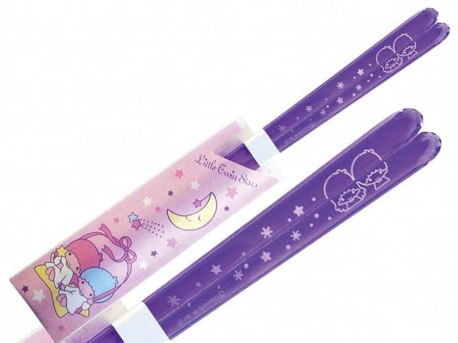 Sanrio 490563 Little Twin Stars Kikirara Clear Chopsticks Purple - Image 1