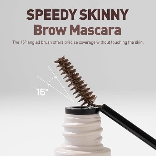 PERIPERA Speedy Skinny Brow Mascara (06 BEIGE ASH), Tinted Eyebrow Mascara with Slim Precision Brush, Clump-Free Natural Brows, K Beauty, Korean Makeup thumbnail 3