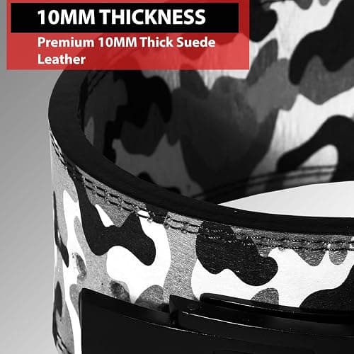 IBRO Powerlifting Lever Gym Belt – Power 8MM, 10MM or 13MM Extreme Heavy Duty Genuine Leather Belts - Squats Deadlifts Bodybuilding Weight Lifting IPF Power Lifting Strongman for Men thumbnail 4
