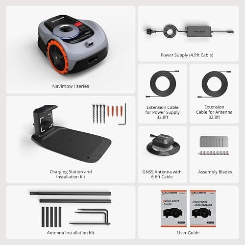 Segway Navimow i105N Robot Lawn Mower Perimeter Wire Free 1/8 Acre RTK+Vision Robotic Lawnmower, AI-Assisted Mapping, Virtual Boundary, APP Control, 58dB(A) Quiet, Multi-Zone Management thumbnail 7