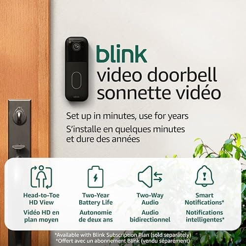 All-new Blink Video Doorbell + Outdoor 4 – Wireless smart security cameras, head-to-toe HD view, two-year battery life. Sync Module Core included – 3 camera system + Video Doorbell thumbnail 6