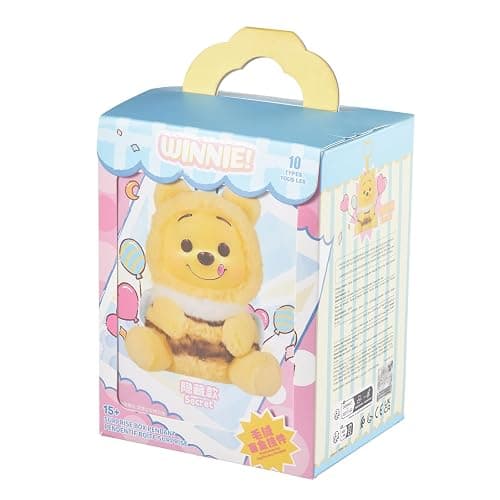 MINISO Disney Winnie The Pooh Collection Beach Vacation Blind Box Figure Vinyl Plush Pendant Model Collectible Toy for Home Decor Holiday Birthday Gifts for Girls and Boys Single Box (Random One) - Image 1