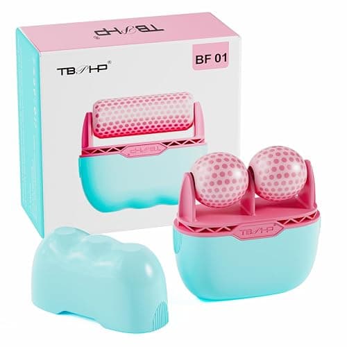 TBPHP Ice Roller BF01 for Face & Eye with Plastic Cover Massager Face Massage Roller Tools (Pink) - Image 1