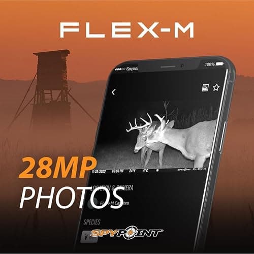 SPYPOINT Flex-M Twin Pack Cellular Trail Cameras - 2 SD Cards Included, Best Hunting Accessories, No WiFi Needed, GPS, Night Vision, IP65 Water-Resistant, 28MP Photos, & 720p Videos + Sound (2) thumbnail 3