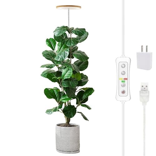 Plant Grow Light,yadoker LED Growing Light Full Spectrum for Indoor Plants,Height Adjustable, Automatic Timer, 5V Low Safe Voltage,Idea for Large Plant Light - Image 1