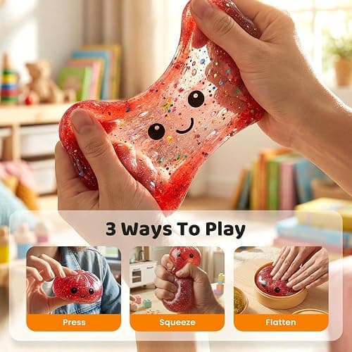 Dumpling Glitter, Dumpling Glitter Squishies, Dumplings Squishies, Stress Relief Fidget, Soft Squeeze Decompression Dough, Giant Glitters Dumplings (Gold) thumbnail 4