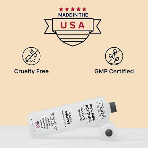 100% Pure Acetone Nail Polish Remover | Professional Quality | Easy To Use | Rapidly Removes Natural, Gel, Acrylic, shellac, and Glitter Nails | 8 Fl oz thumbnail 3