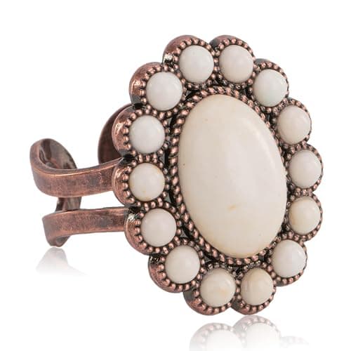 Montana West Rustic Couture's Bohemian Turquoise Cuff Ring for Women Cowgirl - Image 1