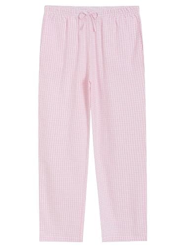 Latuza Women's Cotton Long Sleeve Pajama Set Seersucker Button Down Pj Set thumbnail 3