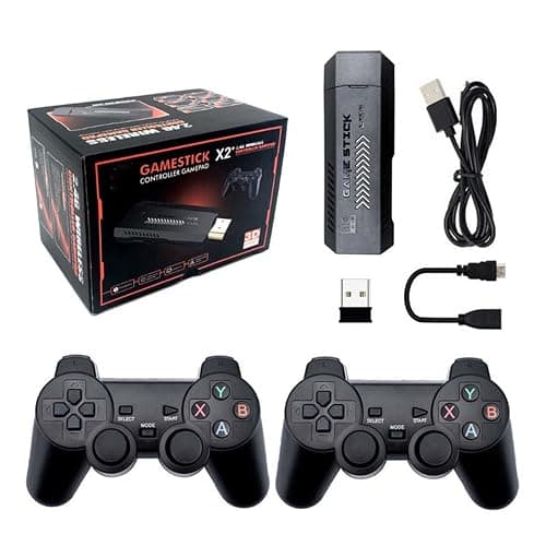 X2 Plus 4K Retro Game Stick, HD Home Video Game Console with 2 Wireless Controllers, HDMI Output, 30000+ Built-in Games (128GB) - Image 1