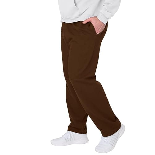Hanes Men's EcoSmart Sweatpants, Athletic Lounge Pants with Pockets, Open Hem Bottom, Fleece Pants thumbnail 4