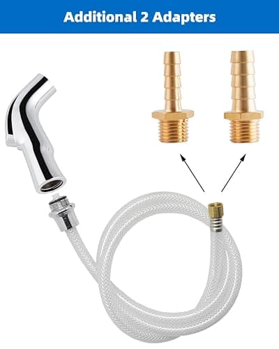 Hygie Rinse Universal Kitchen Sink Faucet Sprayer Head Attachment Compatible with Moen Faucet Sprayer Replacement, Kitchen Sink Side Sprayer with Transparent Hose/Holder, Chrome thumbnail 6