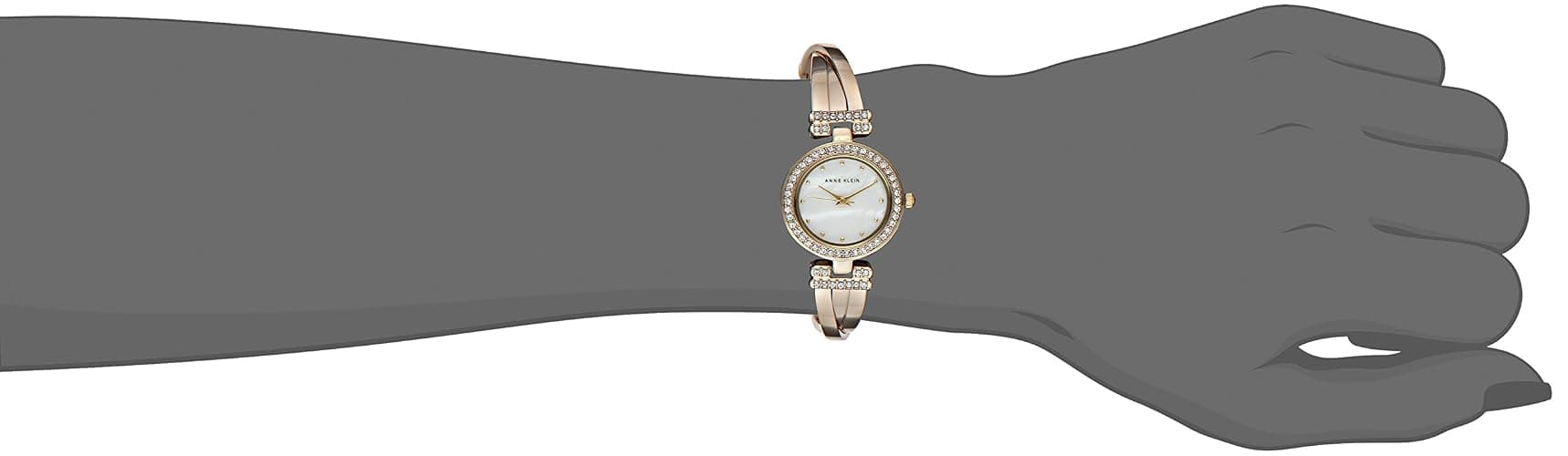 Anne Klein Women's Premium Crystal Accented Bangle Watch and Bracelet Set thumbnail 4
