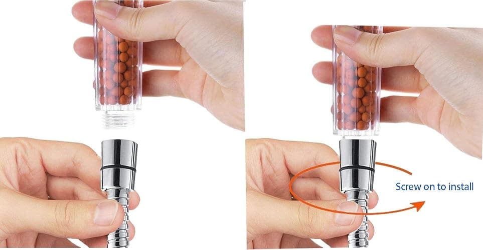 LED Shower Head, APzek 7 Colors Changing Light Handheld High Pressure Spa Shower Head Sprinkler and Double Filter Saving Water Showerhead (7 Colors) thumbnail 7