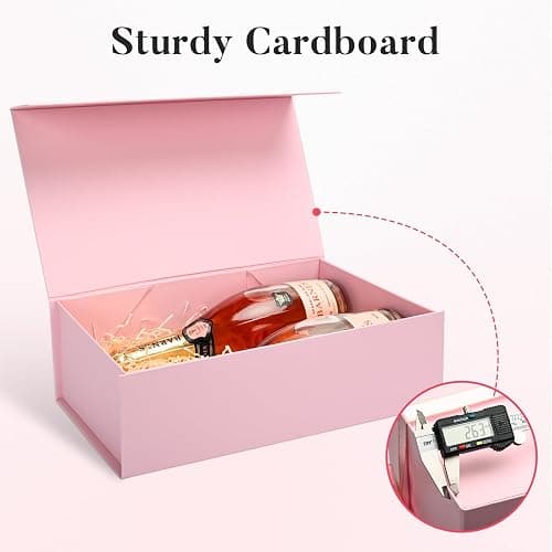 LIFELUM Pink Gift Box 13.85'' x 8.35'' x 4.45'' Gift for Valentines Large Gifts Boxes for Presents Birthday Magnetic Box for Gifts with Luxury Filler,Card, Ribbon,Sticker 1 Pack thumbnail 6