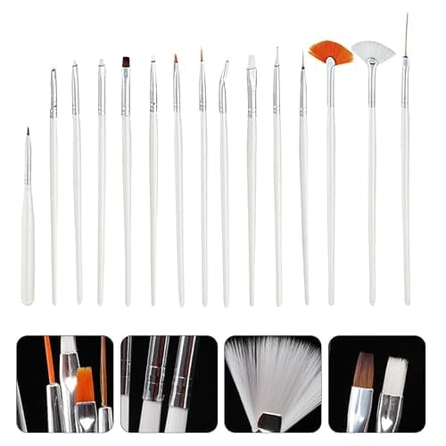 FOYTOKI Nail Polish Pens for Nail Art 30 Pcs Cake Carving Brush Set for Craft Clay Diy Tools thumbnail 4