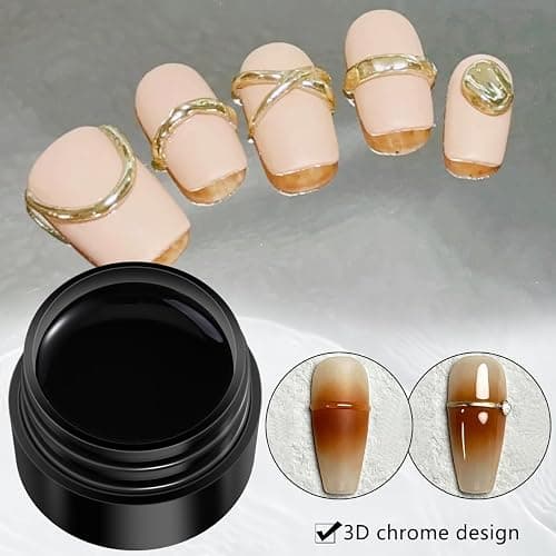Fcozpjk 2PCS Clear 3D Sculpting Gel Kit - Non-Sticky Hand Carving Gel with Silicone Pen for Nails 3D Flowers Nail Design Manicure Salon Supplies thumbnail 5
